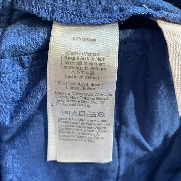 Madewell Blue Linen Pants Size 4 - Picture 7 of 8